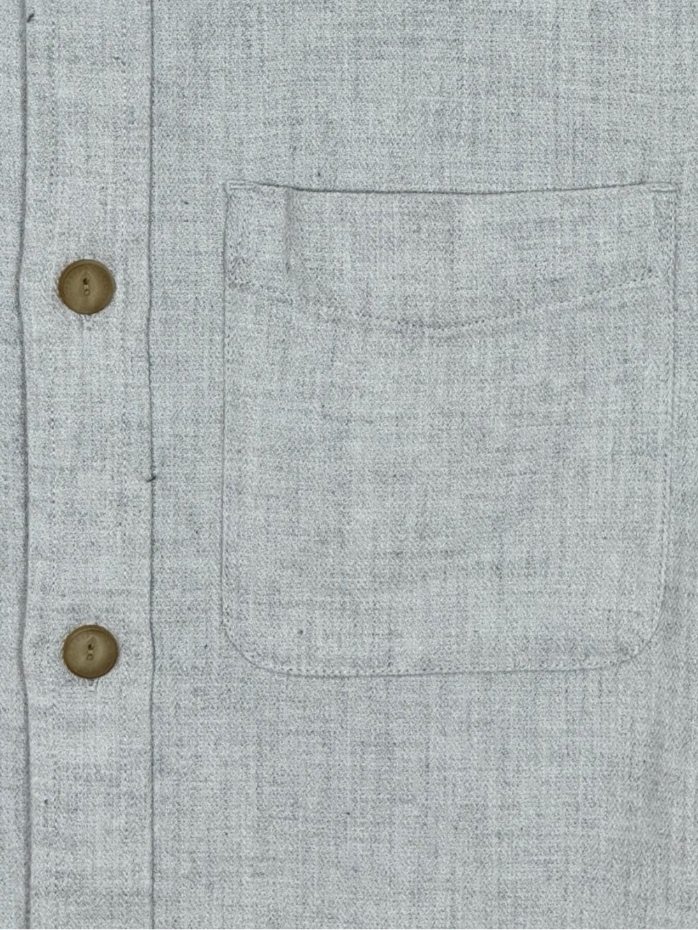 NWT Roots Men Bellwoods Herringbone Shirt Organic Cotton Grey S - Picture 5 of 8